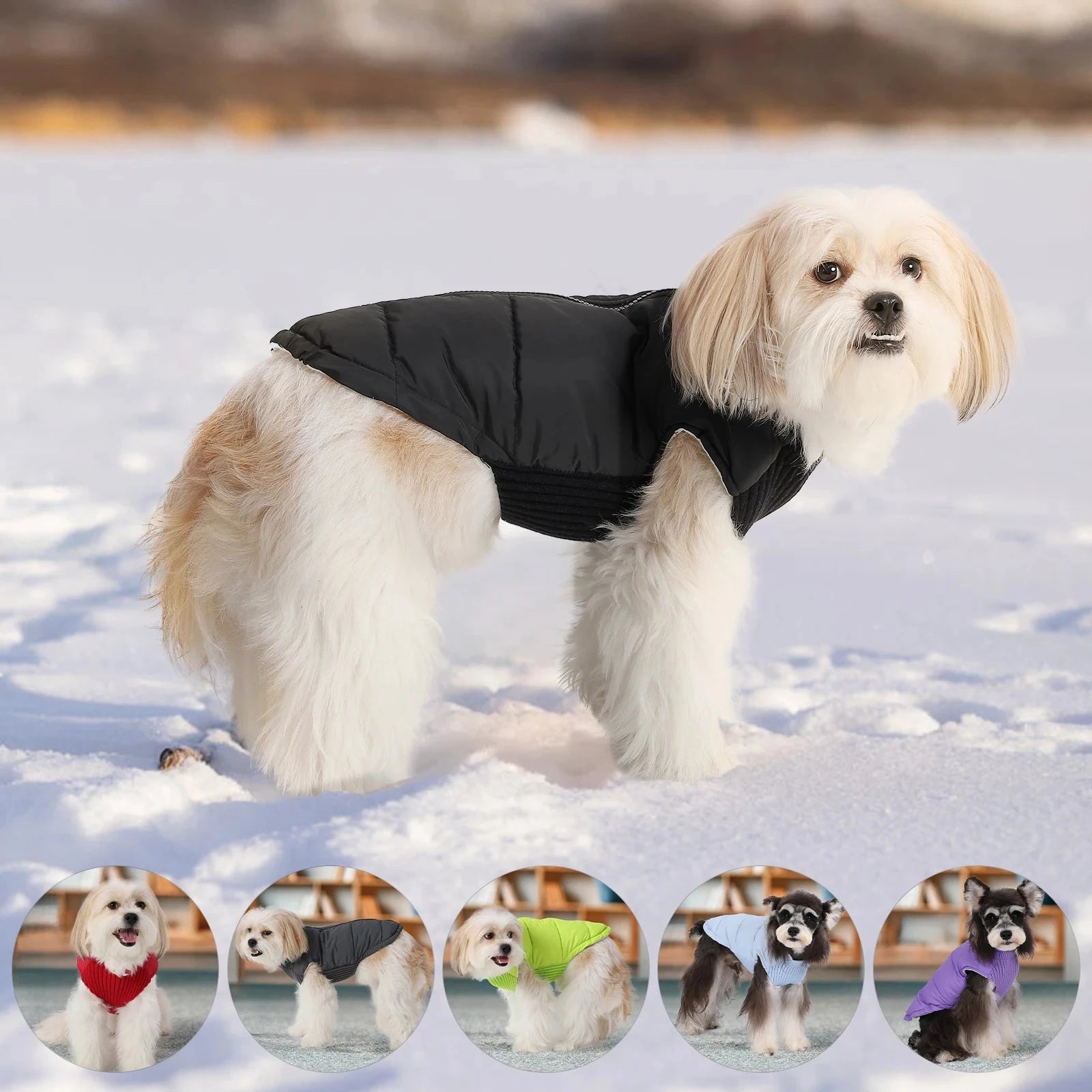 Dog Cold-weather Coat Winter Pet Dog Coat Pet Dog Jacket With Zipper For Small Large Dogs Cats Windproof PAW-SOME PETS