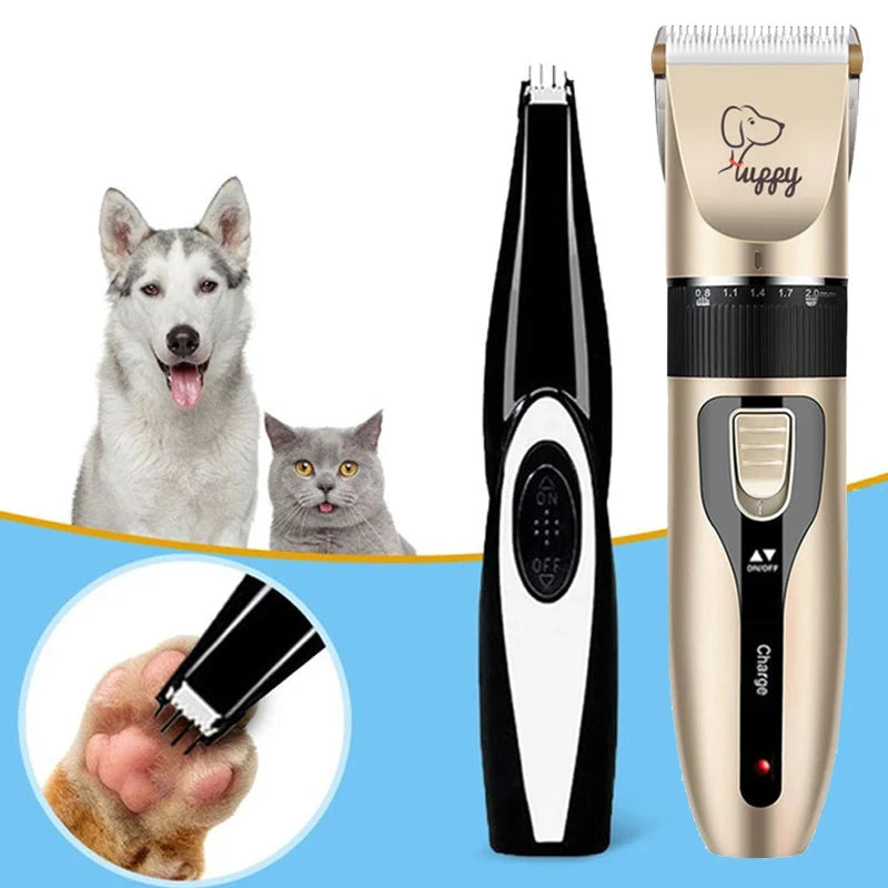Pet Clipper Grooming Kit Rechargeable Pet Hair Trimmer Shaver Haircut Set For Cat Dog Hair Cutting Remover Machine Professional PAW-SOME PETS