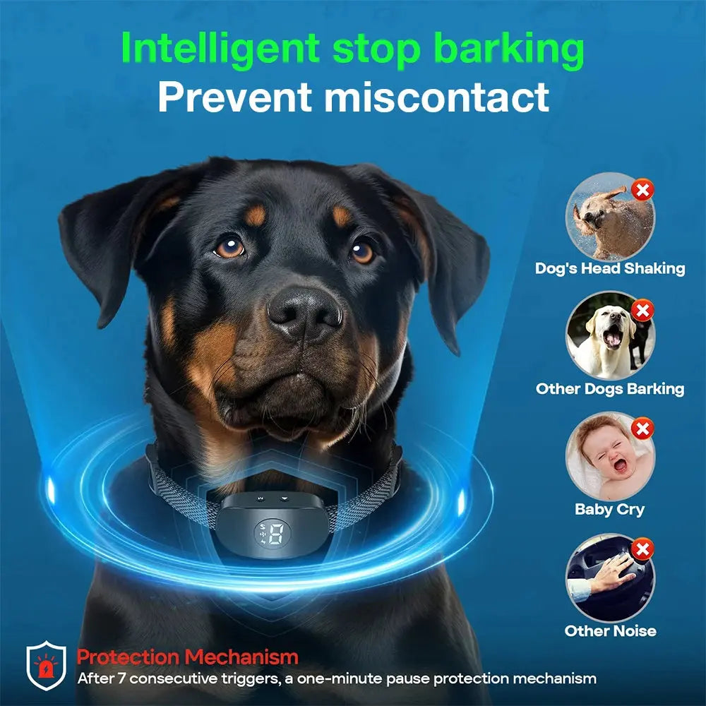 Magnetic Charging Bark Stopper Smart Automatic Anti Barking Dog Collar Dog Rechargeable Bark Stopper Stop Barking Waterproof PAWN-SOME PETS