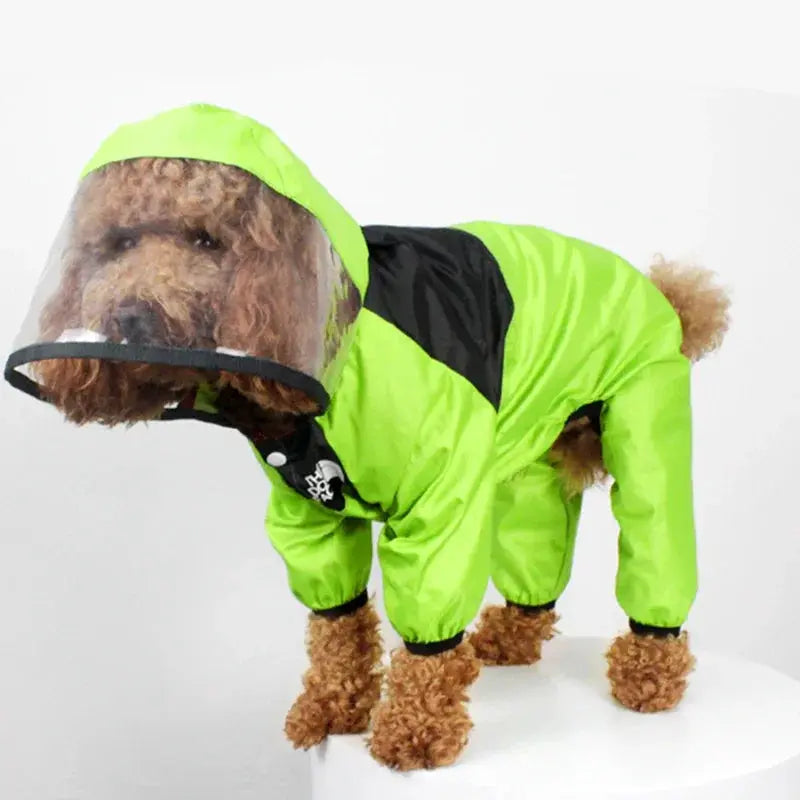Pet Dog Raincoat Transparent Hooded Jumpsuit Dogs Waterproof Coat Water Resistant Clothes for Dogs Cats Jacket Pet Supplies PAWN-SOME PETS