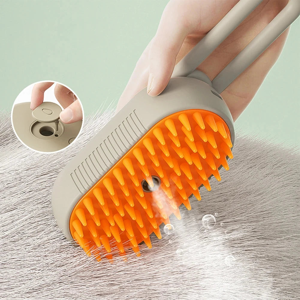 1-5pcs Cat Steam Brush USB Electric Water Spray Kitten Pet Comb Silicone Dog Bath Massage Brush with Liquid Grooming Supplies PAW-SOME PETS