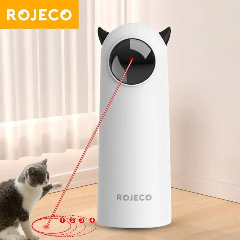 ROJECO Automatic Cat Toys Interactive Smart Teasing Pet LED Laser Indoor Cat Toy Accessories Handheld Electronic Cat Toy For Dog PAWN-SOME PETS