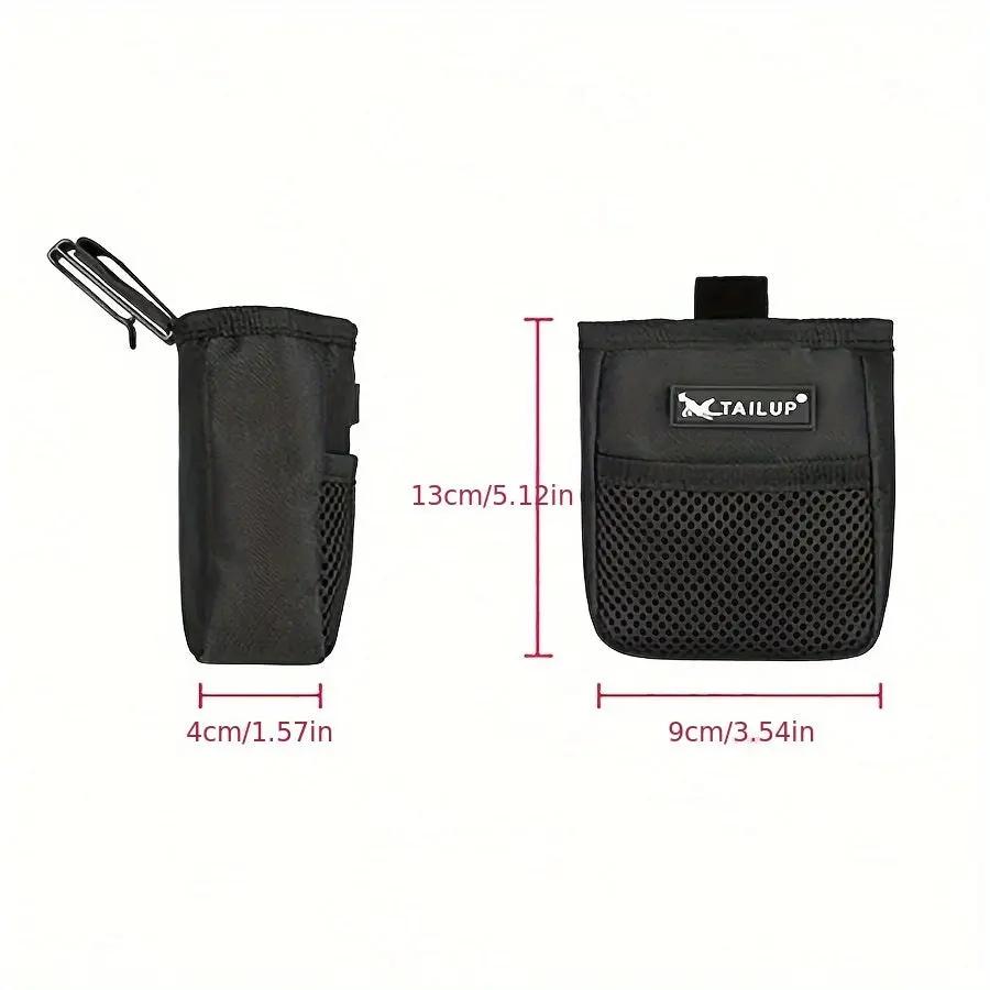 Compact Dog Training Treat Pouch with Secure Closure - Durable Polyester Waist Pack for Obedience & Agility, 2 Colors (Black/Red), Portable Snack Reward Bag for Puppy Feeding & On-the-Go Rewards PAW-SOME PETS