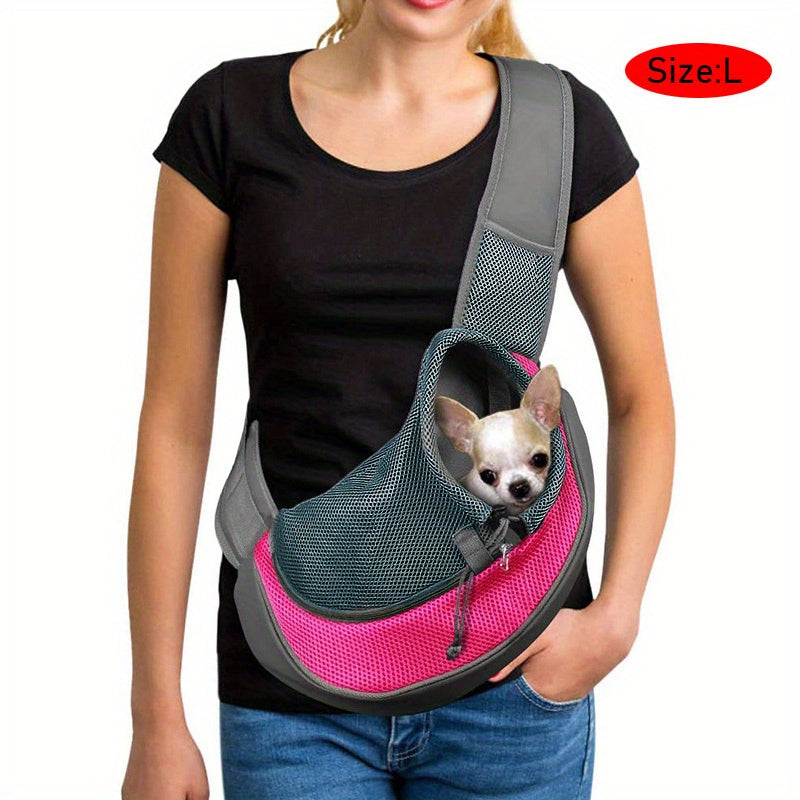 Reflective Pet Sling Carrier Breathable Mesh Travel Safe Sling Carrier For Pets Outgoing - PAW-SOME PETS