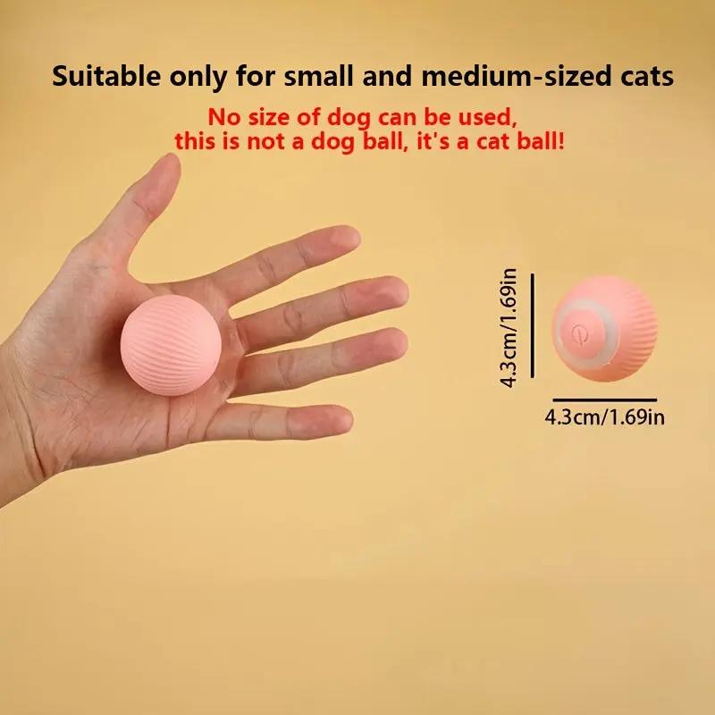 1-Pack MIAOQUANJI Smart Cat Toy with Automatic Rolling Ball - USB-Rechargeable, Auto Obstacle Avoidance, Lithium-Polymer Battery, Safe for Cats - Interactive Play, Compatible with All Breeds & Ages - Ideal Gift for Cat Owners