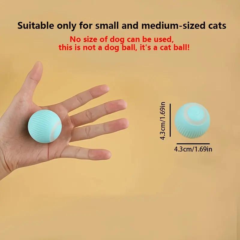 1-Pack MIAOQUANJI Smart Cat Toy with Automatic Rolling Ball - USB-Rechargeable, Auto Obstacle Avoidance, Lithium-Polymer Battery, Safe for Cats - Interactive Play, Compatible with All Breeds & Ages - Ideal Gift for Cat Owners