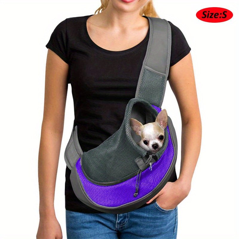 Reflective Pet Sling Carrier Breathable Mesh Travel Safe Sling Carrier For Pets Outgoing - PAW-SOME PETS