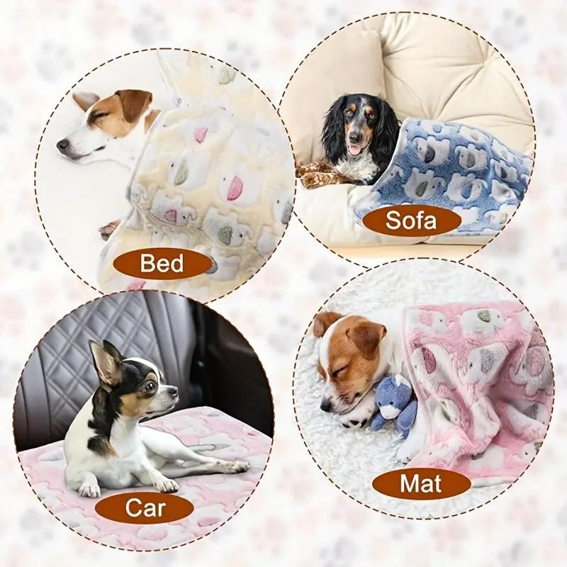 1/3 Pack - Elephant Fleece Blanket, Washable Pet Bedding for Cats & Small Dogs - Affordable Indoor Use, Essential Supplies, Sofa Throw, Dog Stroller Accessory, Suitable For Large Medium Small Breeds - Ideal For Couch Crate Be