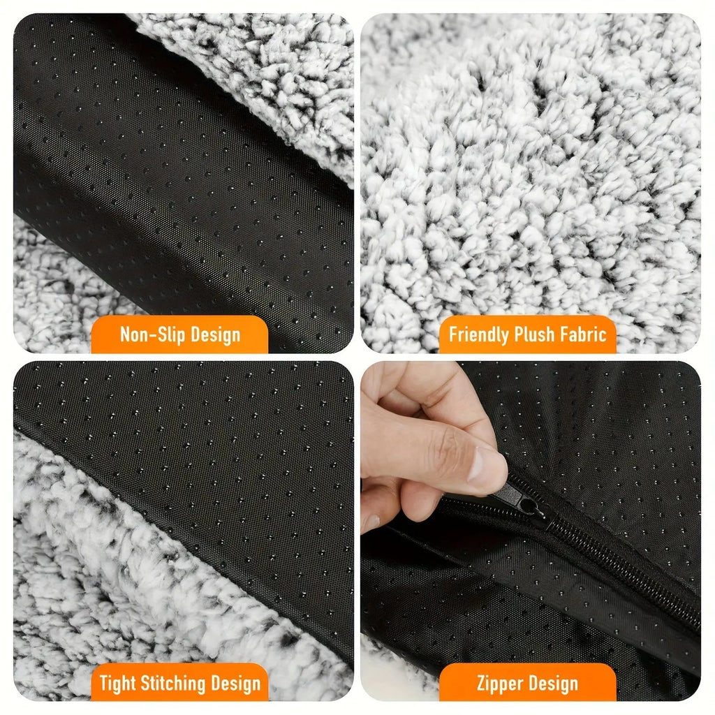 Ultra-Warm & Soft Dog Bed - Non-Slip Base, Removable Washable with Plaid Pattern, 3 Sizes (Small/Medium/Large) - All-Season Indoor/Outdoor/Car Use - for Small, Dog Bed, Cozy Pet Furniture, Durable Pet Furniture, Small Dog Own