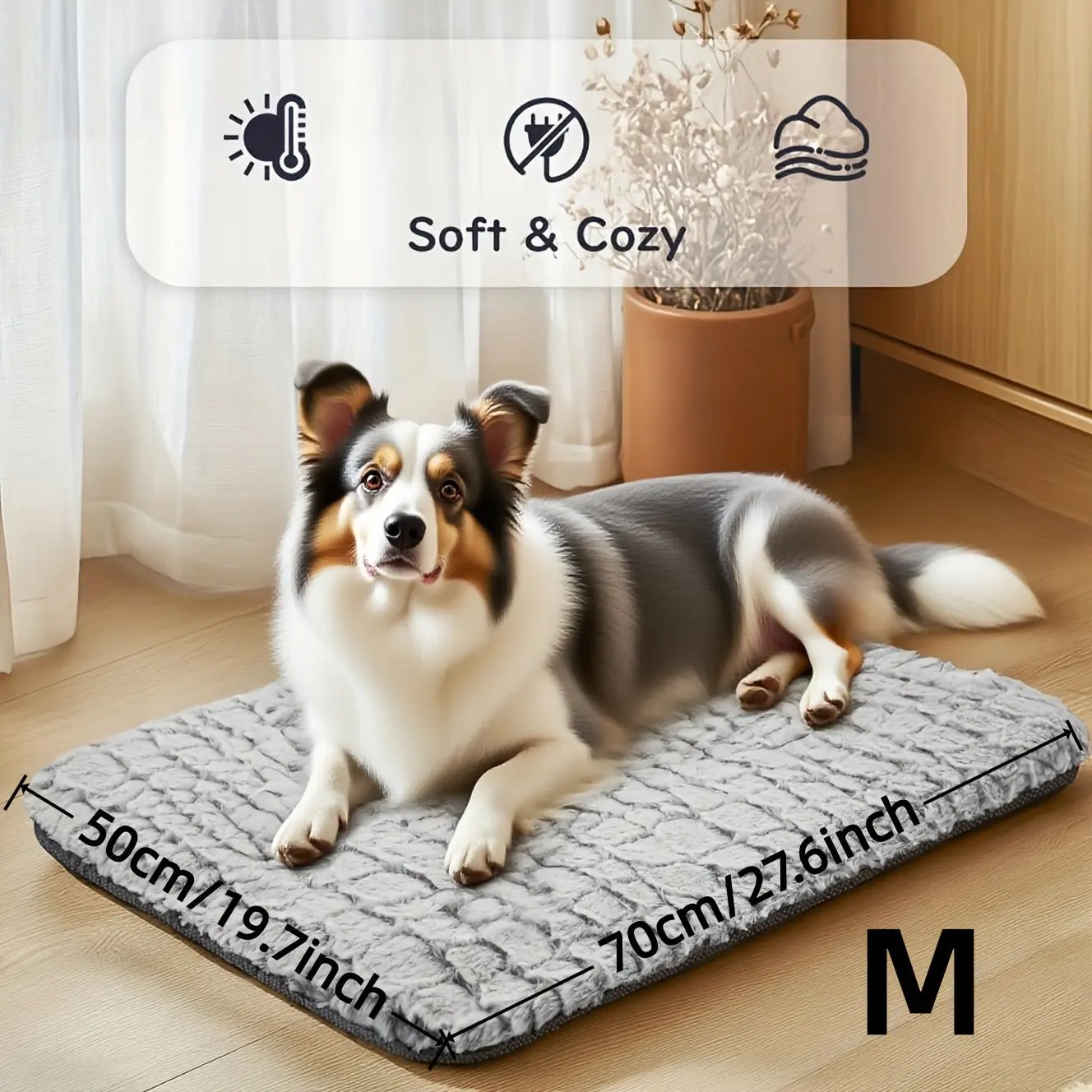 Ultra-Warm & Soft Dog Bed - Non-Slip Base, Removable Washable with Plaid Pattern, 3 Sizes (Small/Medium/Large) - All-Season Indoor/Outdoor/Car Use - for Small, Dog Bed, Cozy Pet Furniture, Durable Pet Furniture, Small Dog Own