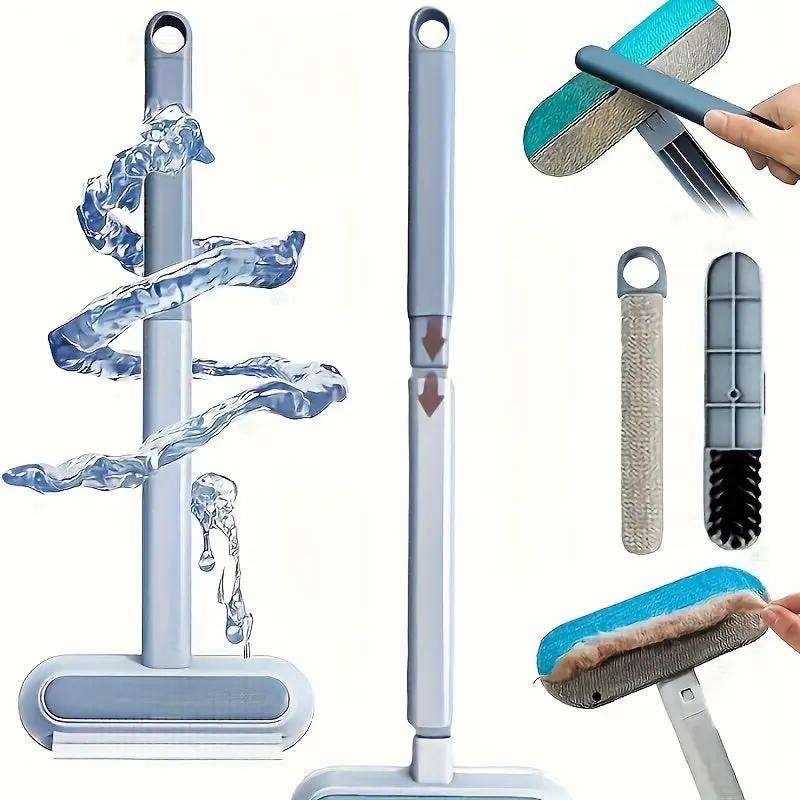 2-in-1 Dual-Action Pet Hair Remover Brush for Dogs & Cats - Bristles & Rubber Mats, Durable Plastic Handle, Reusable Lint Brush for Carpets, Upholstery - Efficient Fur Removal Tool, Gentle on Pets, Pet Grooming Accessory, Dua