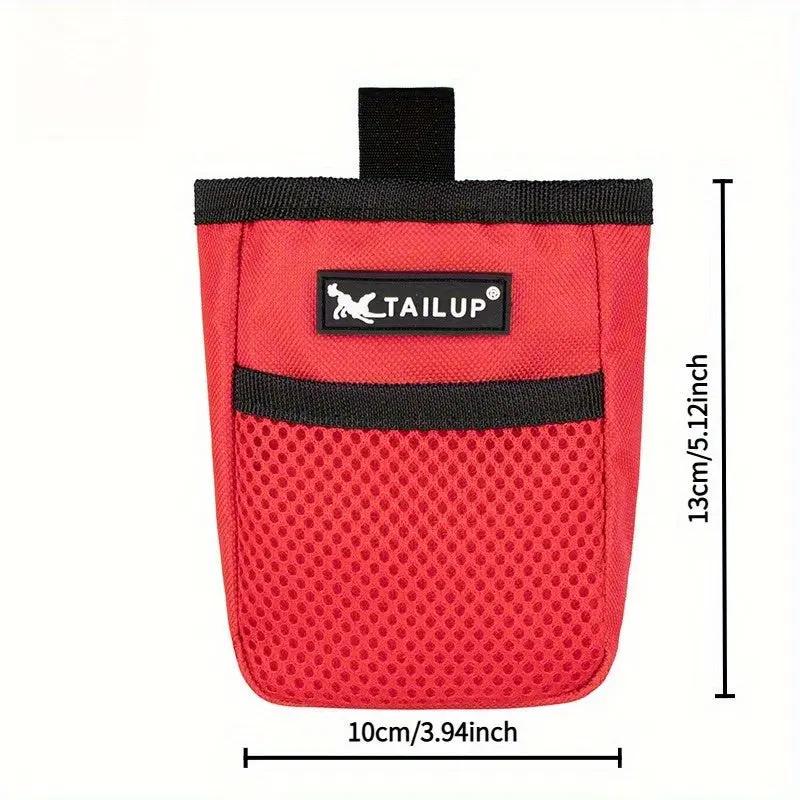 Compact Dog Training Treat Pouch with Secure Closure - Durable Polyester Waist Pack for Obedience & Agility, 2 Colors (Black/Red), Portable Snack Reward Bag for Puppy Feeding & On-the-Go Rewards