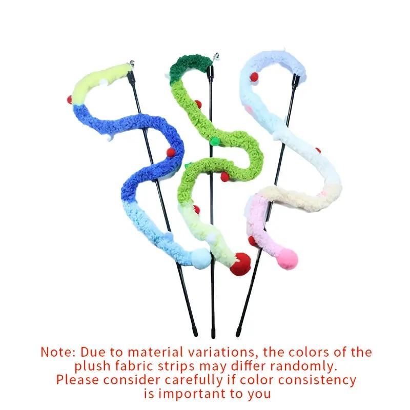 Interactive Cat Teaser Toy - Soft Plush Strip With Teasing Stick For Kitten Play - Pet Supplies For Fun And Exercise