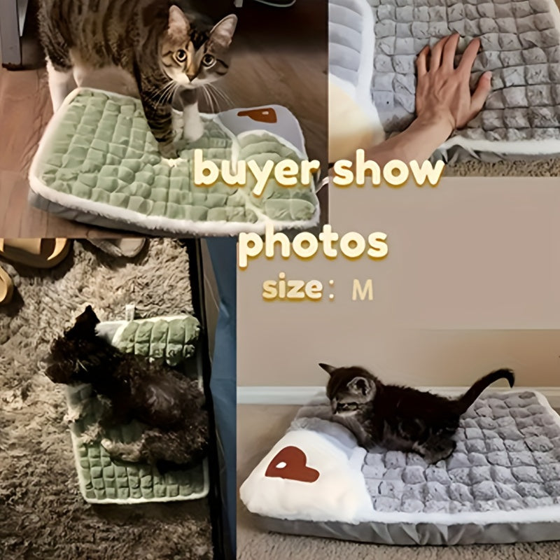 Dog Mat, Four Seasons Universal Kennel, Sleeping Nest with Winter Removable And Washable Floor Mat, Dog Sleeping Mat, Pet Soft Spine Protection, Dog Bed, Pet Sleeping Pad, Removable Mat, Square Pet Bed, Highquality Pet Mat, B - PAW-SOME PETS