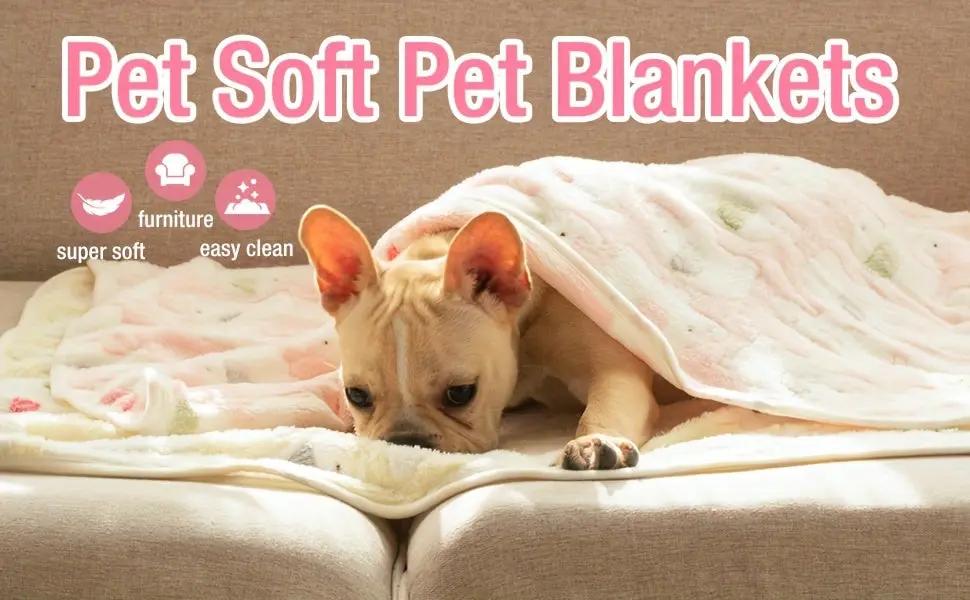 1/3 Pack - Elephant Fleece Blanket, Washable Pet Bedding for Cats & Small Dogs - Affordable Indoor Use, Essential Supplies, Sofa Throw, Dog Stroller Accessory, Suitable For Large Medium Small Breeds - Ideal For Couch Crate Be