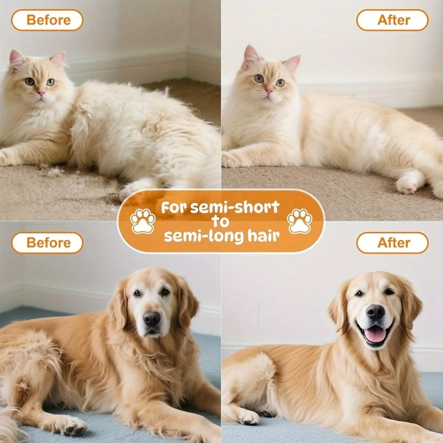 1pc USB Rechargeable Pet Grooming Brush for Cats & Dogs - Stainless Steel Bristles, Ergonomic Handle, Gentle on Sensitive Light, Ideal for Short & Long Hair, Promotes Healthy Coat, Pet Grooming Tool, Sleek Design, Durable Con