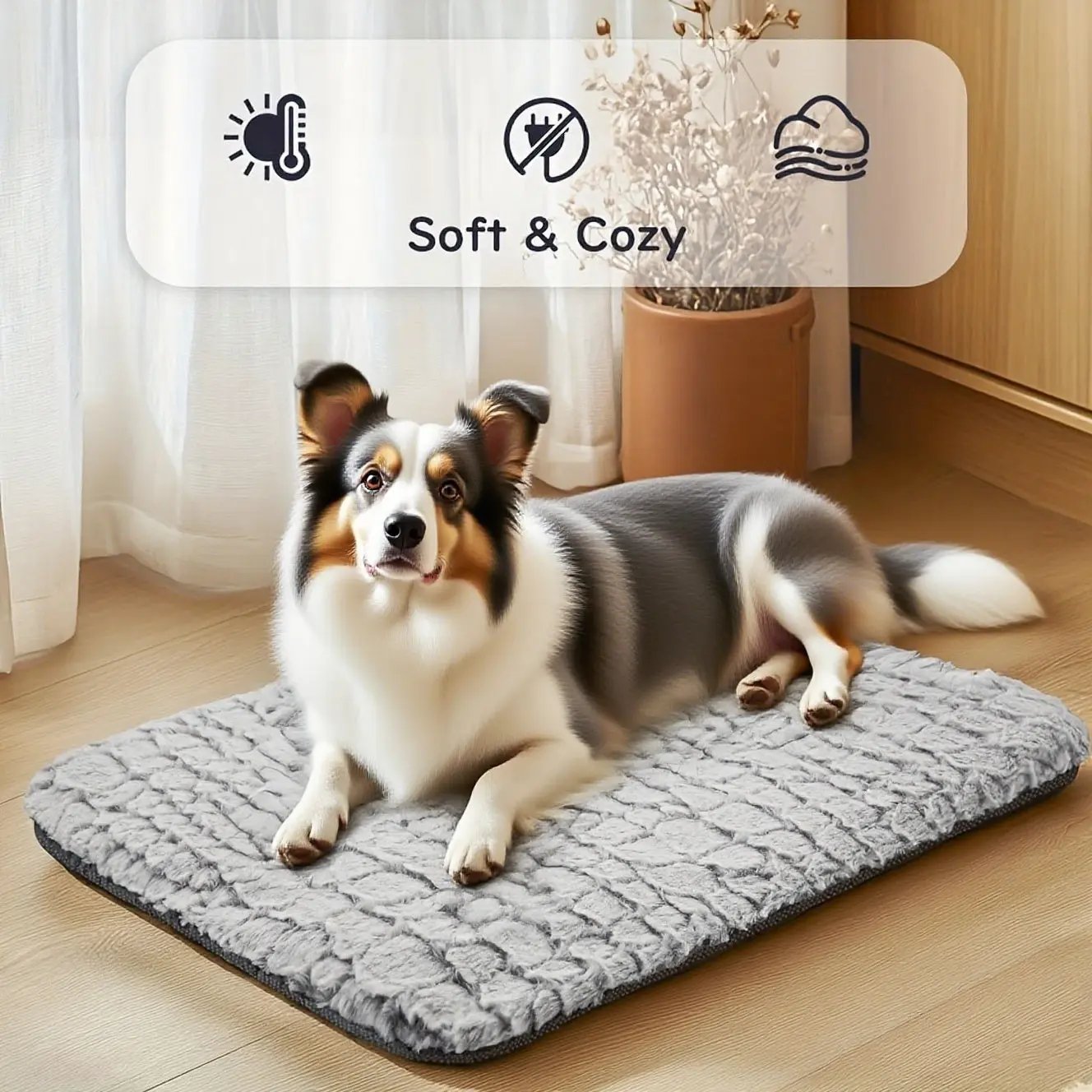 Ultra-Warm & Soft Dog Bed - Non-Slip Base, Removable Washable with Plaid Pattern, 3 Sizes (Small/Medium/Large) - All-Season Indoor/Outdoor/Car Use - for Small, Dog Bed, Cozy Pet Furniture, Durable Pet Furniture, Small Dog Own