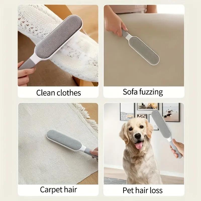 Reusable Pet Hair Remover Brush - Dual-Sided, Static Cling for Cats & Dogs, Ideal for Furniture, Clothes, Carpets - Durable Polypropylene, No Batteries Required PAW-SOME PETS