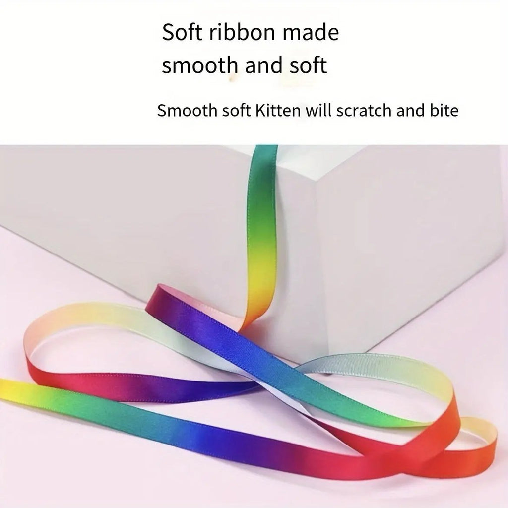 1pc Interactive Cat Toy With Cute Ribbon Teaser Stick For Endless Fun And Playtime