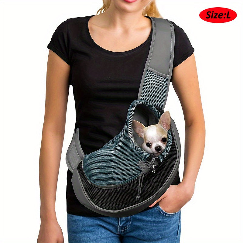 Reflective Pet Sling Carrier Breathable Mesh Travel Safe Sling Carrier For Pets Outgoing - PAW-SOME PETS
