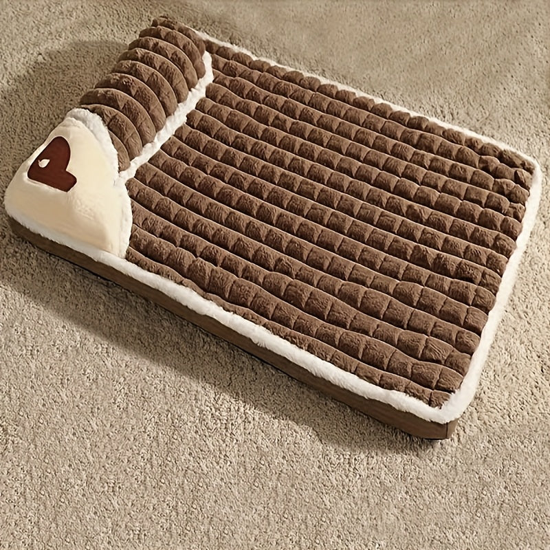 Dog Mat, Four Seasons Universal Kennel, Sleeping Nest with Winter Removable And Washable Floor Mat, Dog Sleeping Mat, Pet Soft Spine Protection, Dog Bed, Pet Sleeping Pad, Removable Mat, Square Pet Bed, Highquality Pet Mat, B - PAW-SOME PETS