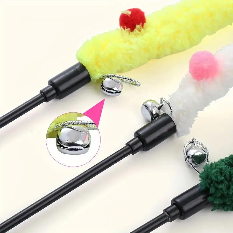 Interactive Cat Teaser Toy - Soft Plush Strip With Teasing Stick For Kitten Play - Pet Supplies For Fun And Exercise