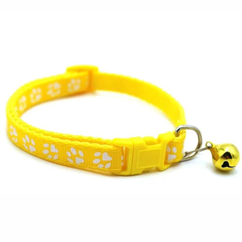 Adjustable Colorful Bell Collar for Dogs and Cats with Paw Print Design - Stylish and Safe Pet Accessory Christmas Gift