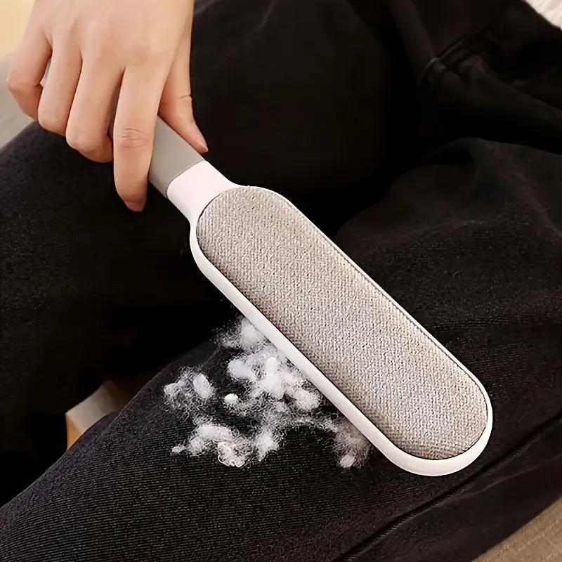 Reusable Pet Hair Remover Brush - Dual-Sided, Static Cling for Cats & Dogs, Ideal for Furniture, Clothes, Carpets - Durable Polypropylene, No Batteries Required