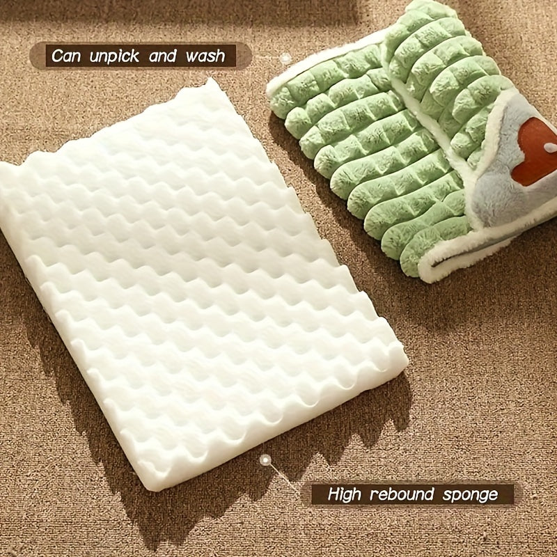 Dog Mat, Four Seasons Universal Kennel, Sleeping Nest with Winter Removable And Washable Floor Mat, Dog Sleeping Mat, Pet Soft Spine Protection, Dog Bed, Pet Sleeping Pad, Removable Mat, Square Pet Bed, Highquality Pet Mat, B - PAW-SOME PETS