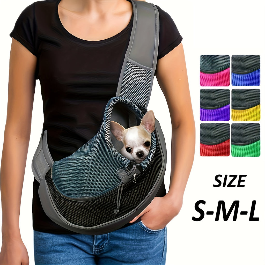 Reflective Pet Sling Carrier Breathable Mesh Travel Safe Sling Carrier For Pets Outgoing - PAW-SOME PETS