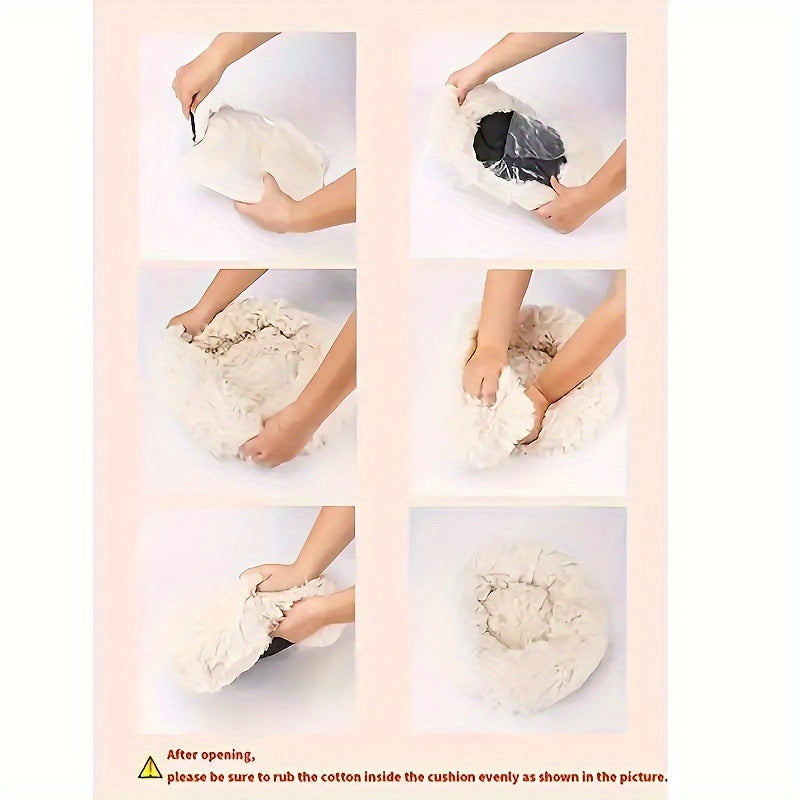 Winter Universal Plush Round Hooded Pet Bed, Warm Dog Bed Bed Suitable for Small s and Dogs, Cozy Fluffy Soft Bed Dog Bed, Warm Donut Pet Mat for s and, Christmas Holiday Gift - PAW-SOME PETS